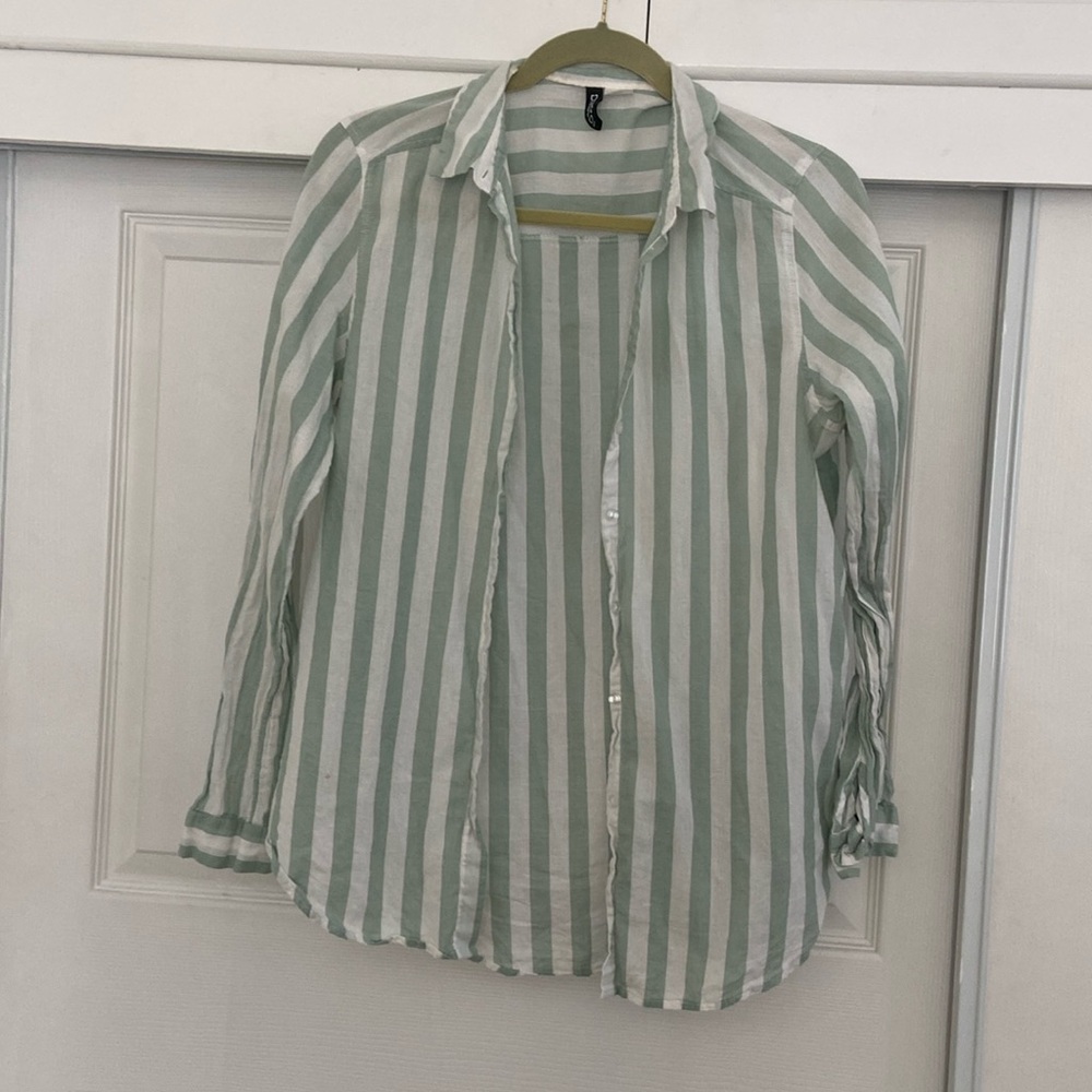 Striped button up